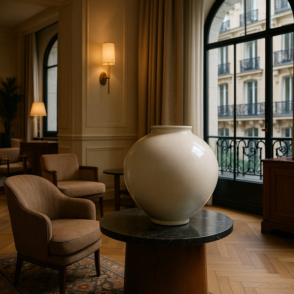 Projet vase céramique coréen pour un hôtel parisien art advisory