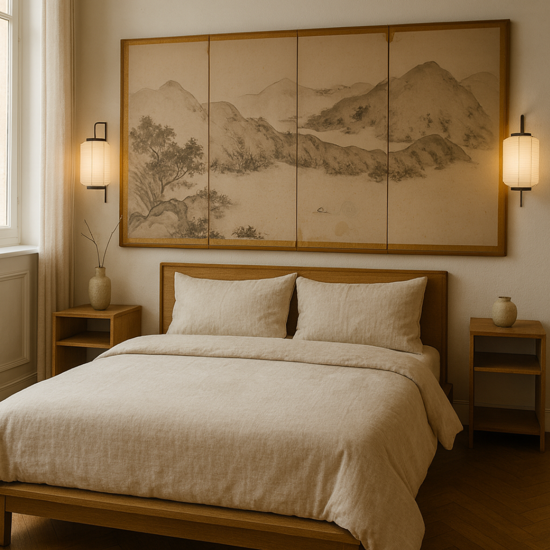 Projet déco tête de lit Japon art advisory